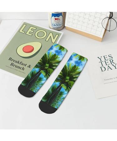 Summer Palm Tree Socks for Women & Men | Comfortable Fashionable Patterns - One Size Fits All - Buy Online on GoSupps.com