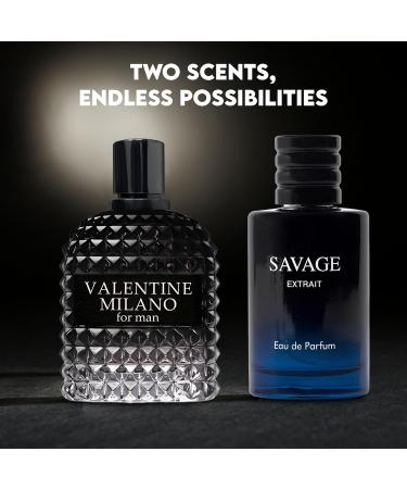 2PCS Valentine Milano/Savage Extrait Eau De Toilette for Men-Fresh Romantic Scent Perfume for Men 3.4 Fl Oz Each Mens Cologne For All Skin Daily Used MilanoMen/SavageE-NW - Buy Online on GoSupps.com