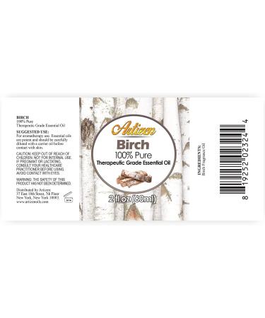 Artizen Birch Essential Oil - 2oz - 100% Pure & Natural - Aromatherapy Grade - Buy Online on GoSupps.com