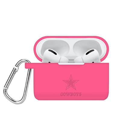 GAME TIME Dallas Cowboys Engraved Silicone Case Cover Compatible with Apple AirPods Pro (Pink)
