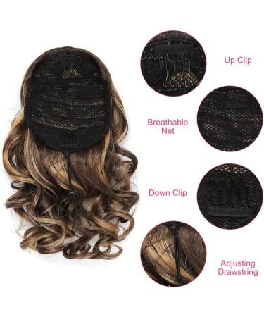 Ponytail Extension Synthetic Wigs for Women 9inch Short Curly Clip in Ponytail Hair Pieces for Women Exquisite Breathable Drawstring Clip In Ponytail Hair Extensions for Hairstyling - Buy Online on GoSupps.com
