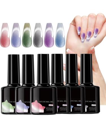 Gel Nails | Heat-Sensitive Gel Nails | 6 Easy-to-Apply Manicure Lasts 21 Days Ideal for Travel Beach Wedding - Buy Online on GoSupps.com
