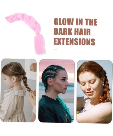 minkissy Braiding Hair Attachment Braiding Hair Extensions Hair Braids Extensions Fluorescent Braids Hair Glowing Twisted Hair Glow in The Dark Hair High Temperature Wire Shine Appendix - Buy Online on GoSupps.com