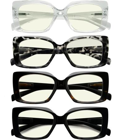 Eyekepper 4-Pack Stylish Blue Light Blocking Reading Glasses for Women +1.75 - Comfortable Computer Readers - Buy Online on GoSupps.com