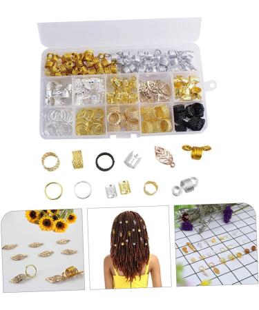 minkissy 3 Boxes Wig Dreadlock Pendant Dreadlock Jewelry Parting Combs for Braiding Hair Beads for Hair Pirate Jewelry Hair Beads Braids Wig Hair Braiding Jewelry Tube Beads Alloy Metal - Buy Online on GoSupps.com