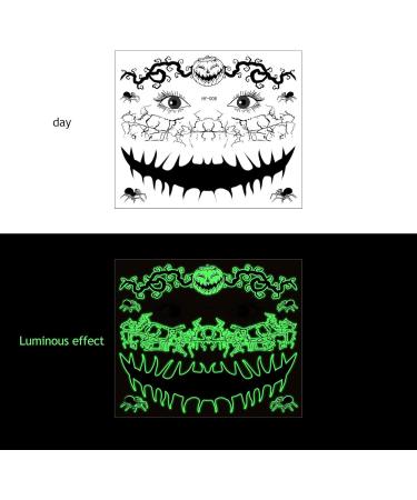 Halloween Prank Makeup Temporary Sticker | Temporary Face Halloween Sticker - Halloween Accessories Face Sticker Decorations for Face Body Arms - Buy Online on GoSupps.com