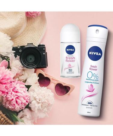 Nivea Fresh Flower Deodorant Roll-On 50ml - Aluminum Free - Buy Online on GoSupps.com