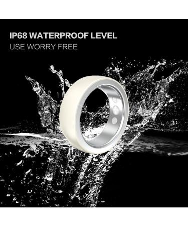 Smart Ring Health Fitness Tracker for Women & Men Continuously Records Sleep Quality Heart Rate Temperature Blood Oxygen and Pedometer Gift 10 White - Buy Online on GoSupps.com