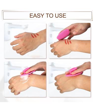 VOCOSTE Silicone Face Scrubber Exfoliator - Soft Cleansing Brush & Facial Wash Tool in Rose Red | Perfect for Gentle Exfoliation - Buy Online on GoSupps.com