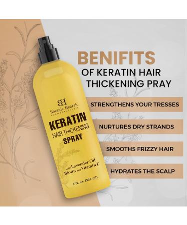 Botanic Hearth Keratin Hair Spray with Biotin, Vitamin E & Minerals - 8 fl oz - Made in USA - Buy Online on GoSupps.com