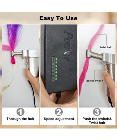 Dreadlocks Machine Kit - Portable Electric Dreadlock Maker for Quick and Easy Braiding of Human and Synthetic Hair - Buy Online on GoSupps.com