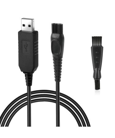 Vicloon Philip Razor charger 15V Shaver charging cable with small brush for QC5115 QC5120HQ5 HQ586 HQ568HQ6 HQ6071 HQ6075 HQ6090 HQ95HQ9 HQ9070 090 Philips 15V