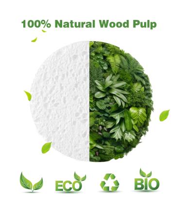 Compressed Facial Sponges - 100% Natural Cellulose Professional Makeup Removal & Facial Cleaning | Eco-Friendly & Multi-Colored - Buy Online on GoSupps.com