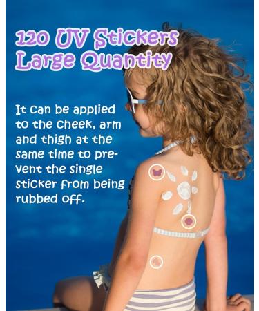UV Detection Stickers for Sunscreen - 120 Count Safe for Kids Reapply Reminder 4 Fun Patterns for Boys & Girls - Buy Online on GoSupps.com