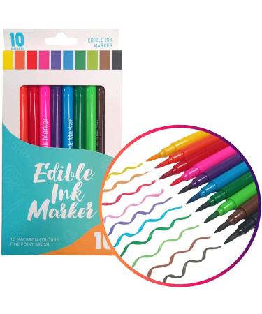 Airber Edible Pen - 10 Colors Rainbow Dust Edible Markers | Double Head Available Edible Markers For Cookie Decorating Baking Party Decorating - Buy Online on GoSupps.com