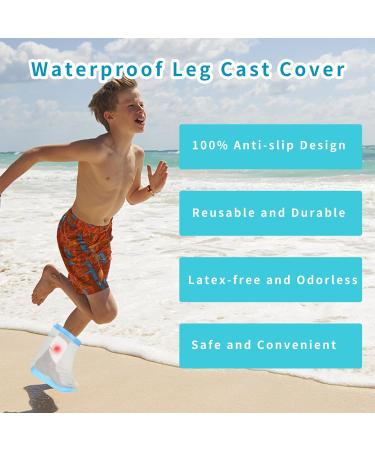 SUPERNIGHT Child Waterproof Ankle Cast Cover - Protects Leg Injuries - Reusable Watertight Bandage Protector for Shower, Swimming and Bathing - Buy Online on GoSupps.com