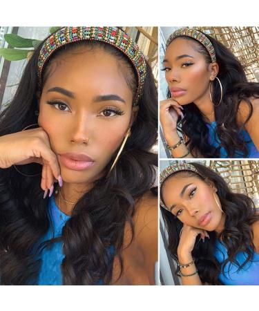 16-Inch Body Wave Headband Wig | Glueless Human Hair for Black Women - 150% Density - Buy Online on GoSupps.com