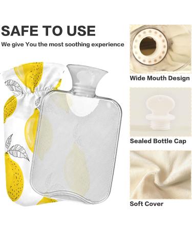 Buy 2L Heat Bottle Durable Handwarmer for Neck Pain Relief & Cramps | Yellow Lemon Leaf Patterns | International Shipping - Buy Online on GoSupps.com