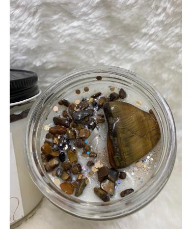 6 Oz Leo Crystal Candle | Aromatherapy Stress Relief | Astrology Vegan Gemstone Soy Candle - Shop Internationally - Buy Online on GoSupps.com