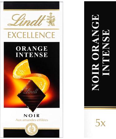 Lindt - EXCELLENCE Intense Orange Tablet - Dark Chocolate - 100g - Pack of 5
