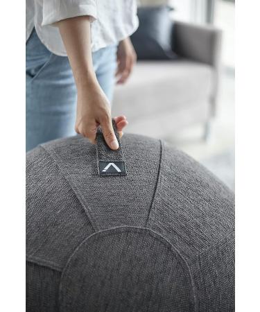 Vivora Luno Exercise Ball Chair  Chenille for Home Offices  Balance Training  Yoga Ball Max Charcoal - Buy Online on GoSupps.com