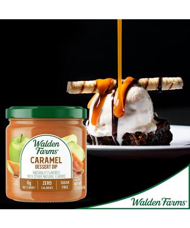 Walden Farms Caramel Dipping 12 oz Jar - Thick & Creamy  Smooth and Sweet  Vegan  Paleo and Keto Friendly  0g Net Carbs - Dessert Dip for Pretzels  Cookies  Strawberries  Pastries  Bananas and More - Buy Online on GoSupps.com