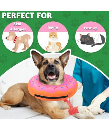 Inflatable Collar for Dogs and Cats Large Dogs Soft Pet Recovery Cone Collar Dog Cone Alternative After Surgery Adjustable Dog E Collars Cone for Dogs After Surgery to Stop Licking Large Size:Neck :14"-18" Pink - Buy Online on GoSupps.com