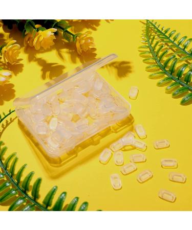 50 Pairs Soft Silicone Push-in Eyeglass Nose Pads - Clear Replacement Nose Pad Set with Cleaning Cloth and Storage Case - Buy Online on GoSupps.com