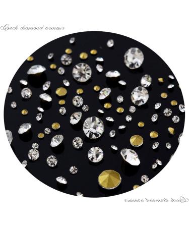 FEIlei Clear Nail Rhinestones 3D Nail Gems Nail Diamonds Pointed Back Nail Stones - Buy Online on GoSupps.com