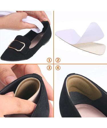 Heel Grips & Pads for Men and Women - 4 Pairs | Self-Adhesive Cushion Inserts for Loose Shoes | Heel Pain Relief | Bunion Callus Blister Protection - Buy Online on GoSupps.com