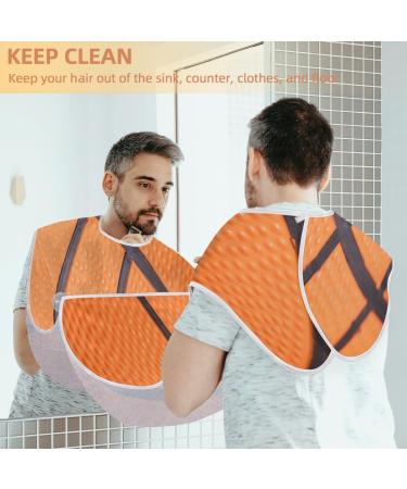 Basketball Texture Beard Bib Apron - Beard Hair Catcher for Men | Perfect Gift for Father's Day Anniversary & Christmas | Includes 2 Suction Cups - Buy Online on GoSupps.com