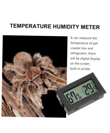 BESPORTBLE 2pcs Reptile Temperature and Humidity Meter Black 4.5X2.5cm - Buy Online on GoSupps.com