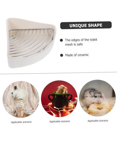 BESPORTBLE Small Pet Ceramic Toilet Cat Toilet Bunny Toilet Bunny Litter Bunny Cage Toilet Bins White Ceramics 24x18.5cm White - Buy Online on GoSupps.com
