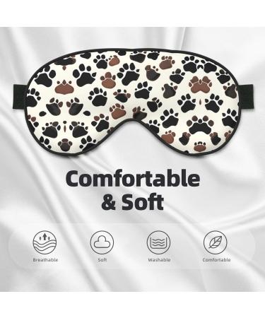 Dog Paw Prints Print Unisex Sleeping Eye Mask Soft Comfortable Light-Blocking Eye Mask - Buy Online on GoSupps.com