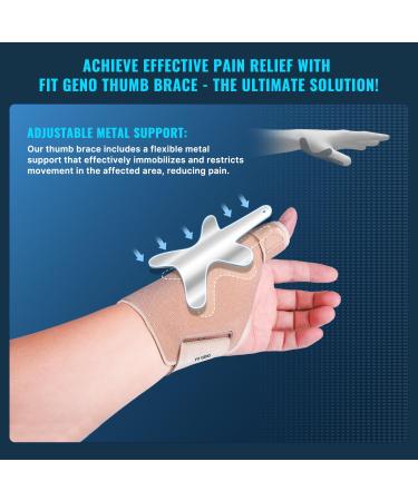Thumb Brace Left Hand Splint - Carpal Tunnel Arthritis & Tendonitis Relief | De Quervain's Stabilizer for Women - Buy Online on GoSupps.com
