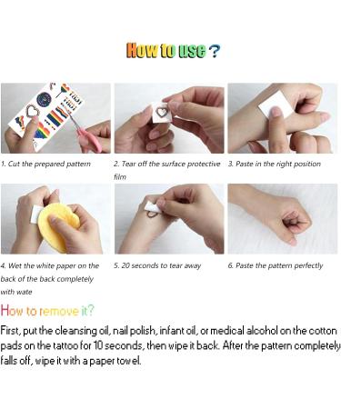 Pride Temporary Tattoos 20 Sheets 160PCS LGBT Gay Lesbian Waterproof Rainbow Pride Tattoos Stickers Decoration for Pride Parades Party Supplies - Buy Online on GoSupps.com