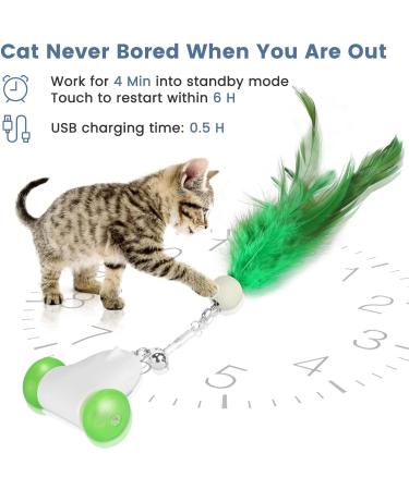 PETTOM Interactive Cat Toy with LED Lights | USB Rechargeable | Adjustable Speed | For Indoor Cats and Kittens - Buy Online on GoSupps.com