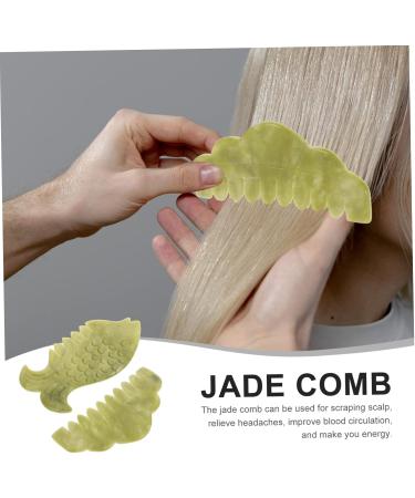 Fomiyes 6 Pcs Jade Massage Comb Set - Full Body Scalp Massager & Hair Tool - Xiuyu Green Scratching Board & Comb - Buy Online on GoSupps.com