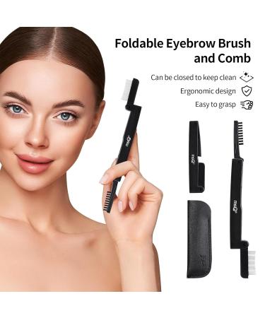 MSQ Eyelash Comb & Brow Brush - Folding Eyelash Separator Mascara Applicator Eyebrow Definer & Grooming Tool for Perfect Lashes & Brows - Buy Online on GoSupps.com