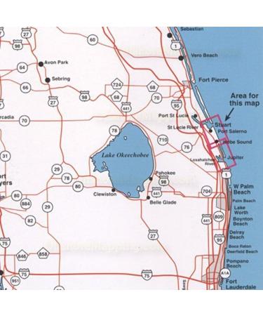 Top Spot Map N214 Jupiter-Stuart - Detailed Fishing Map for Jupiter and Stuart Waters - Buy Online on GoSupps.com