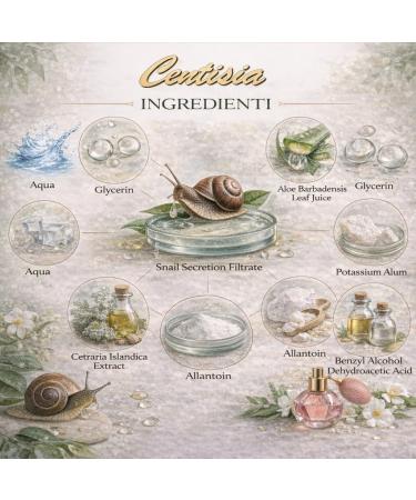  Centisia Deodorant spray without gas snail slime and aloe vera 125 ml natural for sensitive skin with potassium alum made in Italy - Buy Online on GoSupps.com