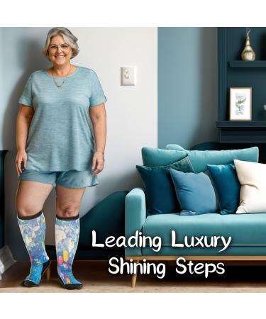 Gooi Extra Wide Diabetic Socks for Swollen Feet | Colorful Non-Binding Edema & Neuropathy Socks for Men & Women | Plus Size 13-15 10-13 - Buy Online on GoSupps.com