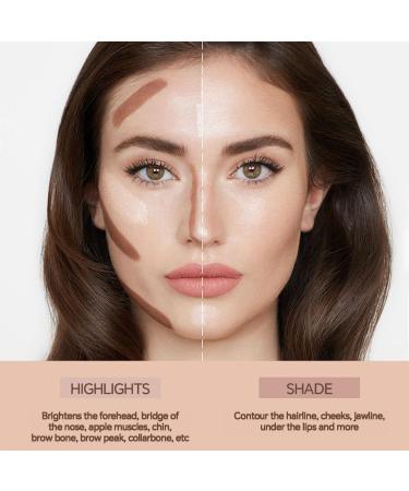 Cream Bronzer Stick Cream Bronzer and Contour Stick 2 in 1 Long Lasting and Waterproof Double Head Contour Stick with Brush (#1) - Buy Online on GoSupps.com