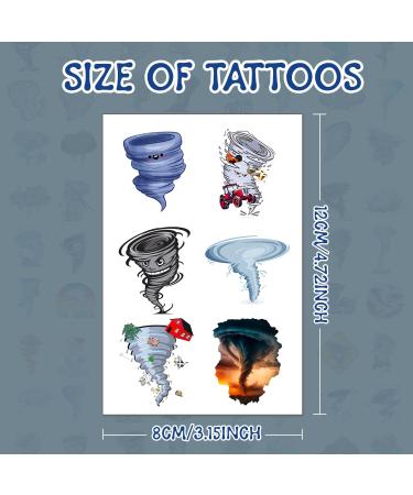 24 Sheets 144 PCS Tornado Temporary Tattoos Stickers Tornado Party Favors Tornado Birthday Party Decorations Supplies Gifts for Kids Teens Adults Boys Girls Classroom Rewards - Buy Online on GoSupps.com