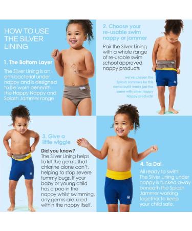 Splash About Baby Silver Lining Swim Nappy Wrap 2-3 Years - Perfect Swimwear for Toddlers - Buy Online on GoSupps.com
