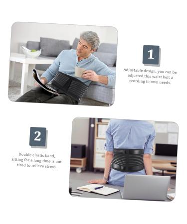 FOMIYES Self-Heating Waist Supporter - Lumbar Brace & Belt for Lower Back Pain Relief | Comfortable & Warm Support Band for Women - 110x15x0.8cm Black - Buy Online on GoSupps.com