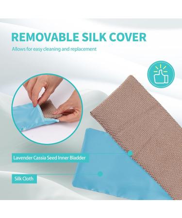 Buy Lavender Weighted Eye Pillow | Yoga & Moist Heat Eye Compress for Relaxation Sleep & Meditation - International Shipping Available - Buy Online on GoSupps.com