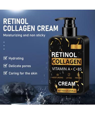 Men's Retinol Face Cream Moisturizer Anti Wrinkle Collagen Cream with Vitamin A C B5 Natural Night Cream Facial Mens Skin Care To Reduce Fine Lines Lifting and Firming Skin - Buy Online on GoSupps.com