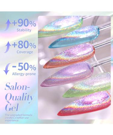 Buy BORN PRETTY Magnetic Gel Nail Polish - Silver Holographic Cat Eye Soak Off Nail Art | International Shipping Available - Buy Online on GoSupps.com