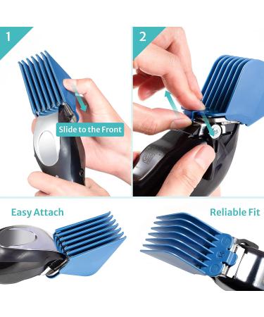 6 Professional Extra Long Hair Clipper Guards Cutting Guides Fits for Most Wahl Clippers  Color Coded Clipper Guards Replacement - 1.25"  1.5"  1.75"  2"  2.25" & 2.5" (#10  12  14  16  18  20) 6Pcs Guards - Buy Online on GoSupps.com